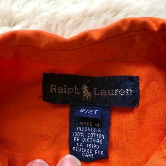 Ralph Lauren Short Sleeved Button Down Shirt 2T - Picture 7 of 14